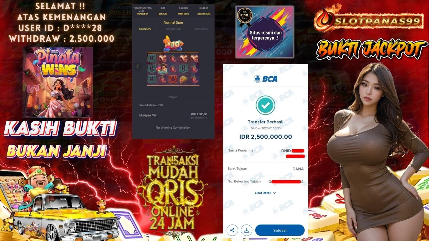 SLOTPANAS99 JACKPOT SLOT PINATA WINS